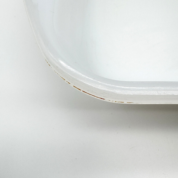 Glasbake Baking Casserole Dish Retro Blue Fruit Milk Glass 2.5 Qt 8"x12.5" - Picture 6 of 12